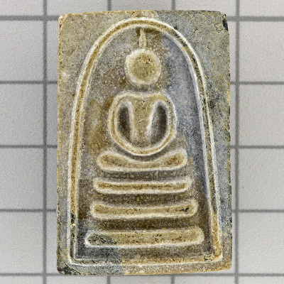 龙婆培,佛历2512,手模具崇迪佛,三潘圣粉,精美条纹,Wat PiKulThong