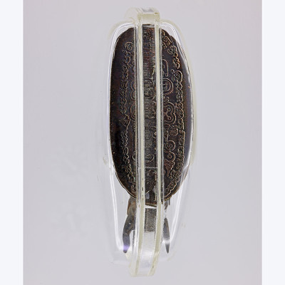 编号:4504, 龙莆伽隆加持,佛历2551, 财富牛小金身,混合千年金属