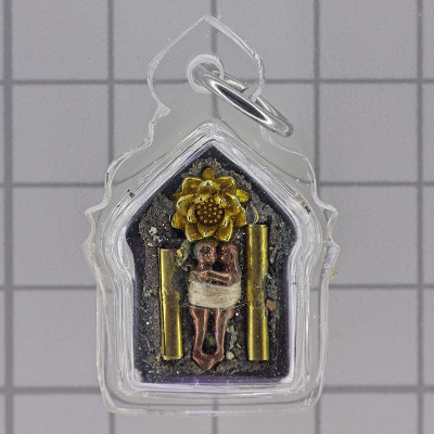 1st Batch KB Na 97 Years Old 2559 Phra KhunPaen Small Mold Black & Gold