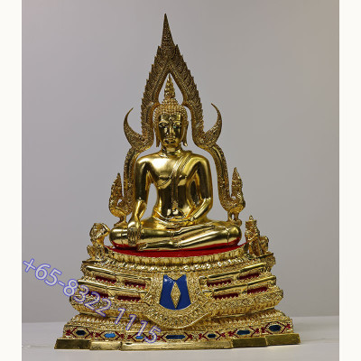 编号:732 金納叻佛祖 7寸金身,佛历2568,金箔粘贴,原庙做,高 45cm