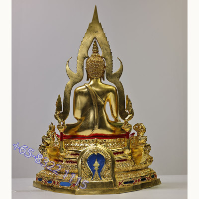 金納叻佛祖 7寸金身,佛历2568,金箔粘贴,原庙做,高 45cm