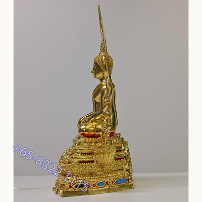 金納叻佛祖 7寸金身,佛历2568,金箔粘贴,原庙做,高 45cm