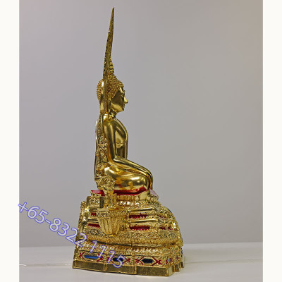 金納叻佛祖 7寸金身,佛历2568,金箔粘贴,原庙做,高 45cm