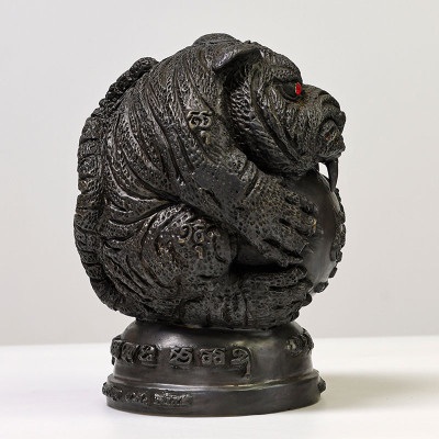 LP ShamAng Wat BangPhra 2555 Tiger Statue Height 15cm
