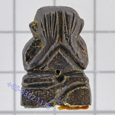 S/n:17 LP Hong 2556 Phra Pidta 100yrs Old Wood Made 50pcs