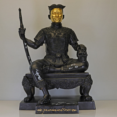 1st Batch S/n:68 Extra Hand Written Talisman by Ajahn SuBin 2554 Phra KhunPean Statue 25cm