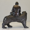 LP Pern Seating Tiger 3 Inches Lap Statue, Wat BangPhra 2553