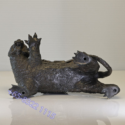 LP Pern Seating Tiger 3 Inches Lap Statue, Wat BangPhra 2553