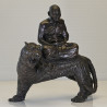 LP Pern Seating Tiger 3 Inches Lap Statue, Wat BangPhra 2553