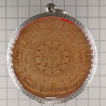 Phra Udomchoke & RaHu 佛历2547，阿赞坤潘，佛祖版本木6.8cm 银外壳