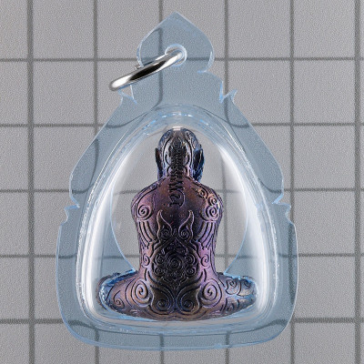 16名僧人加持，佛历2563，避达小金身，Wat Kai Tia，银做99