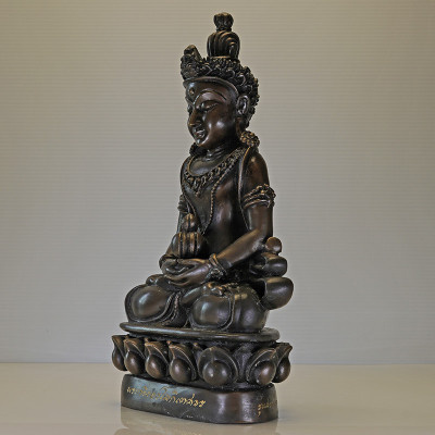 做120尊,编号:112龙婆同药师佛5寸腿金身26cm,佛历2564,Wat Ban Rai,26cm