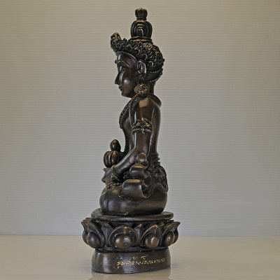 做120尊,编号:112龙婆同药师佛5寸腿金身26cm,佛历2564,Wat Ban Rai,26cm