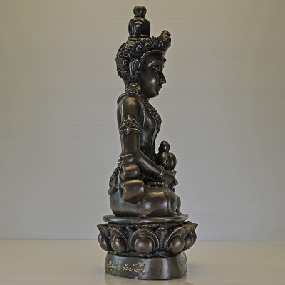 做120尊,编号:112龙婆同药师佛5寸腿金身26cm,佛历2564,Wat Ban Rai,26cm