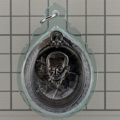 阿赞康贤和十三位个大师加持,特别未切割版铅,额外手写字符,龙莆托,佛历2558