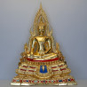 S/n:782 Phra Buddha ChinNaRat 5 Inches Lap Statue, Wat Yai 2568 Gold Leaf Pasted