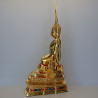 S/n:782 Phra Buddha ChinNaRat 5 Inches Lap Statue, Wat Yai 2568 Gold Leaf Pasted