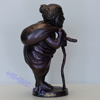 LP Prom Wat Palanupab 2554 ChuChok Statue Height 14cm Money Bag