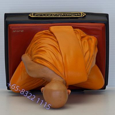 Made 356 S/n:139 LP Tim 5 Inches Lap Statue 2565 Wat Laharnrai, Ashes LP Tim