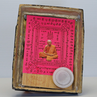 Made 356 S/n: LP Tim 5 Inches Lap Statue 2565 Wat Laharnrai, Ashes LP Tim