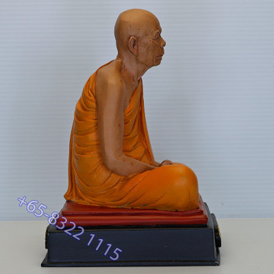 Made 356 S/n:139 LP Tim 5 Inches Lap Statue 2565 Wat Laharnrai, Ashes LP Tim