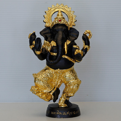 LP Key加持,佛历2550,贴金象神金身高17cm, Wat SiLamYong