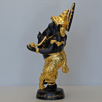 LP Key加持,佛历2550,贴金象神金身高17cm, Wat SiLamYong