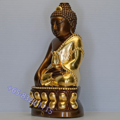 编号:66龙莆迷头帮药师佛4寸金身,佛历2562,金箔粘贴,高22cm