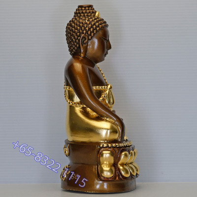 编号:66龙莆迷头帮药师佛4寸金身,佛历2562,金箔粘贴,高22cm
