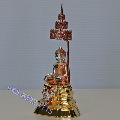 Made 199 Phra SiHing Gold Plated 2562 Wat Phra Mahathat 12cm Statue