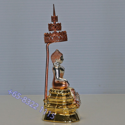 Made 199 Phra SiHing Gold Plated 2562 Wat Phra Mahathat 12cm Statue