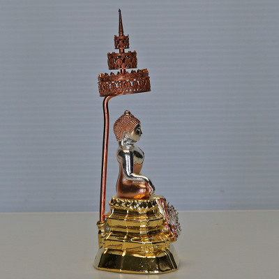 Made 199 Phra SiHing Gold Plated 2562 Wat Phra Mahathat 12cm Statue