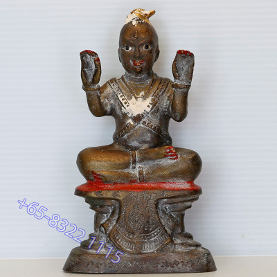 LP Yam 2536 KuManThong Statue Wat SamNgam, Bones, Handwritten...