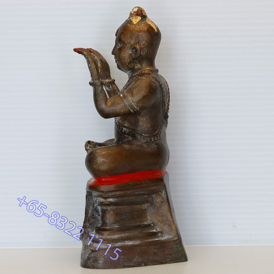 龙莆炎加持,佛历2536,古曼童金身,骨头,手写护身符 LP Yeam Wat SamNgam