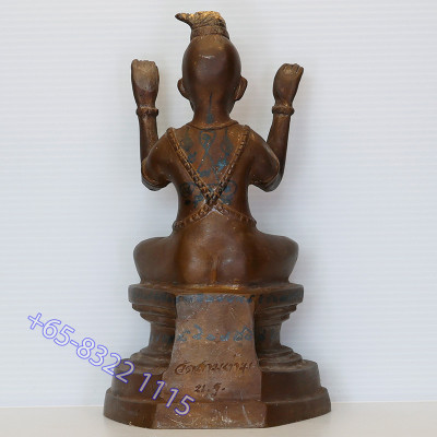龙莆炎加持,佛历2536,古曼童金身,骨头,手写护身符 LP Yeam Wat SamNgam