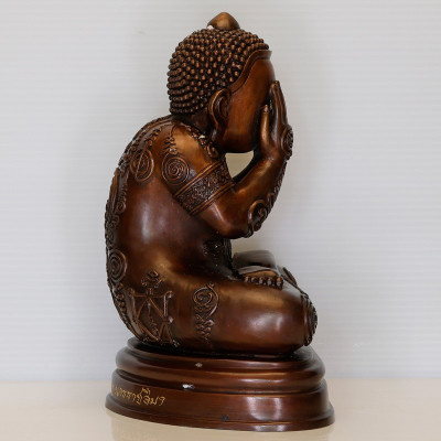 LP Yod 2565 Phra Pidta PokSap Statue 19cm Made 59 S/n:10