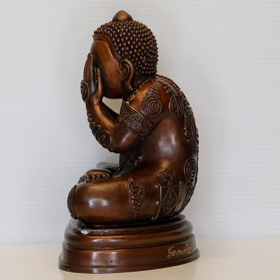 LP Yod 2565 帕比打 PokSap 金身19cm 造59尊，编号：10
