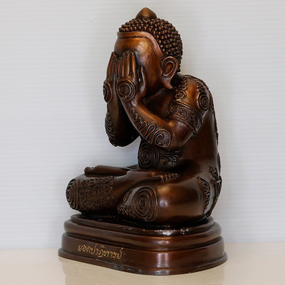 LP Yod 2565 帕比打 PokSap 金身19cm 造59尊，编号：10