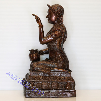 招财女神金身,佛历2559,Wat BangPhra,3英寸腿,高 23cm