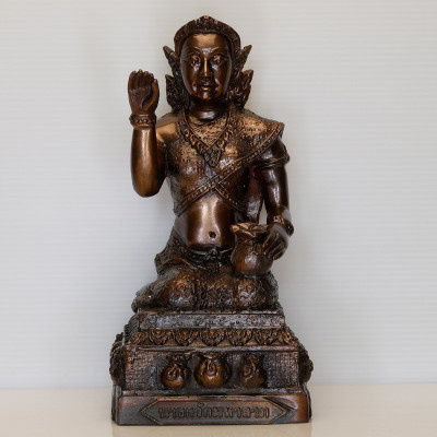 Mae NangKwak 3 Inches Lap Statue, Wat BangPhra 2559, Height 23cm