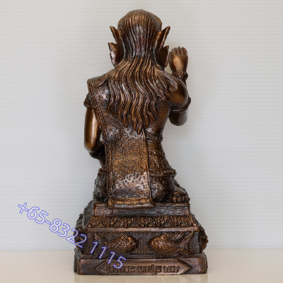 招财女神金身,佛历2559,Wat BangPhra,3英寸腿,高 23cm