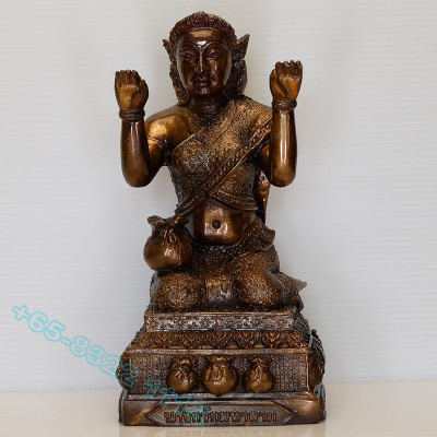招财女神金身,Wat BangPhra,佛历2559,高度23cm,3英寸腿