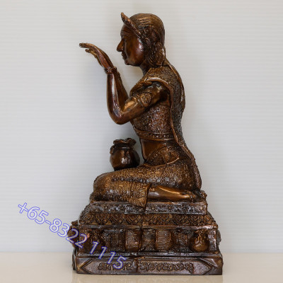 招财女神金身,Wat BangPhra,佛历2559,高度23cm,3英寸腿