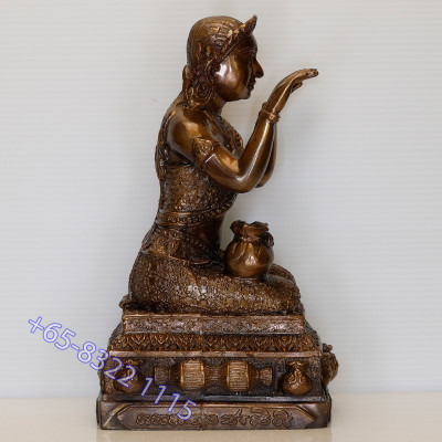 招财女神金身,Wat BangPhra,佛历2559,高度23cm,3英寸腿