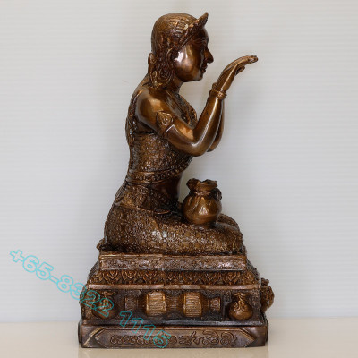招财女神金身,Wat BangPhra,佛历2559,高度23cm,3英寸腿