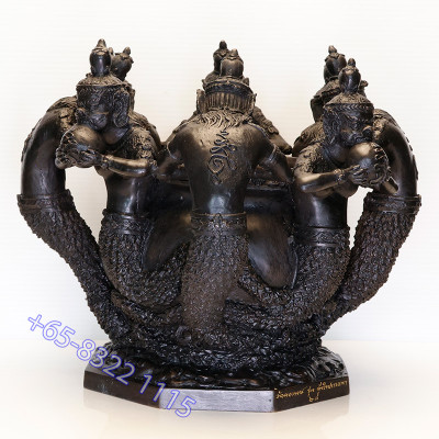 S/n:28, 8 Phra Rahu Incense Burner Wat KhoHong 2562, ID 11.5 cm