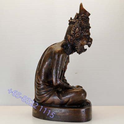 S/n:109 Tiger Head Phra Lersi Statue 21cm 2560 Wat Kaeo Chaem Fa