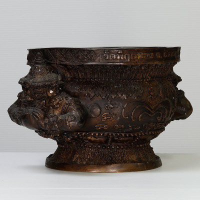 Phra RaHu Incense Censer 2551 Wat PiKulThong ID: 12.5 cm