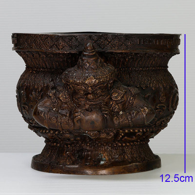 Phra RaHu Incense Censer 2551 Wat PiKulThong ID: 12.5 cm