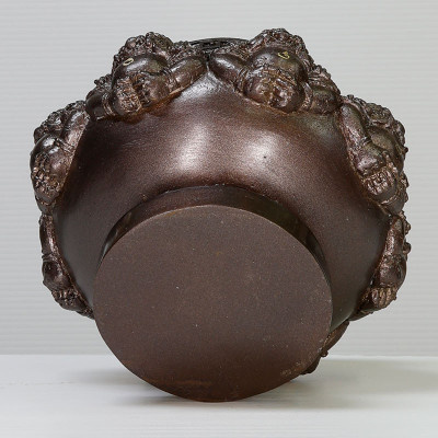 9位名僧侣加持，LP Nu-Inn 2557 帕拉胡香炉，高11.5厘米（小）